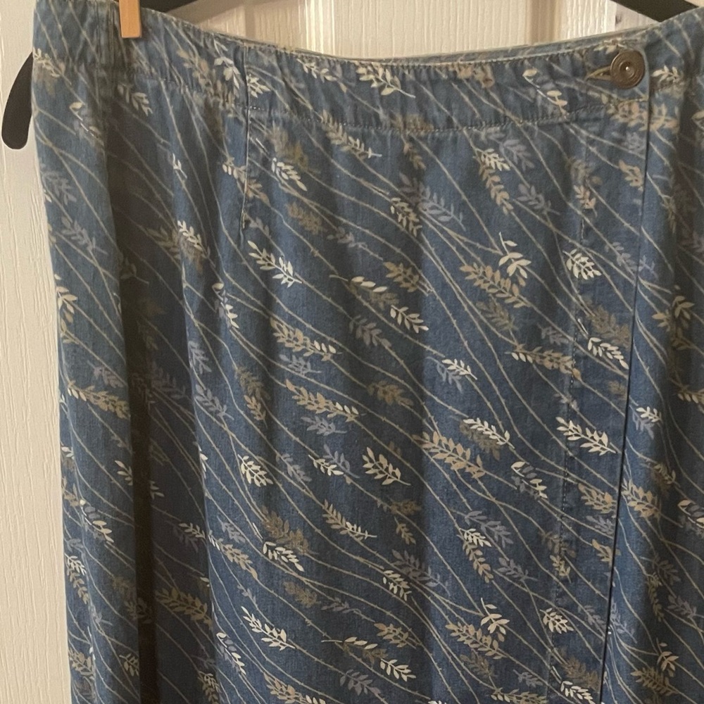Blue Floral Skirt